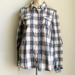 Fishbone New Yorker Blue Checkered Long Sleeves